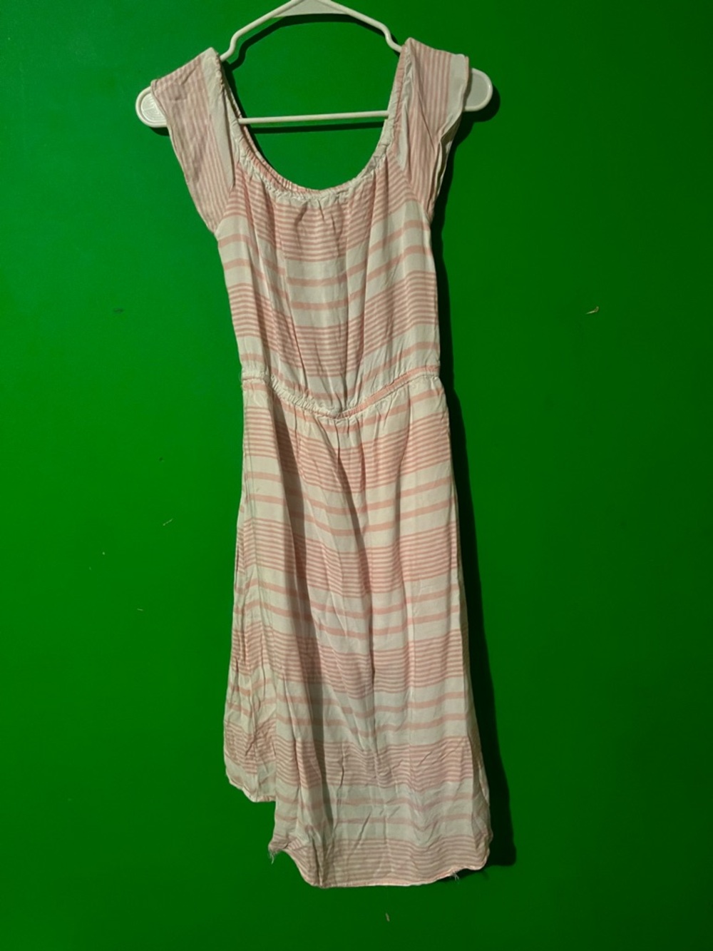 Jessica Simpson Pink and White Striped Midi Dress
